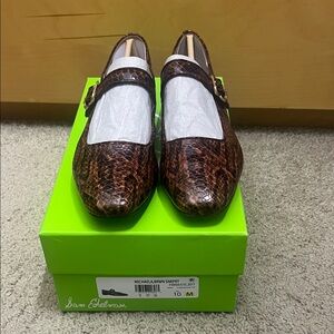 Sam Edelman Women’s Brown Snakeskin Mary Janes
